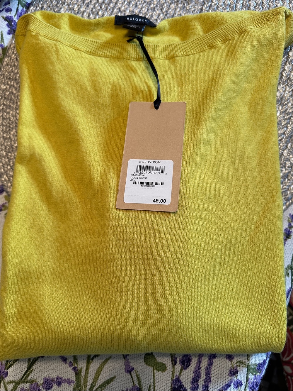 Halogen Crewneck Sweater in Olive Warm Plus Size XXL NWT
